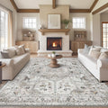 Madane Washable Rug 8x10 Area Rug - Low-Pile, Kid & Pet-Friendly