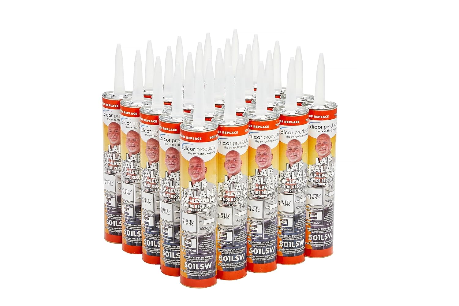 Dicor 25 Pack Self-Leveling Lap Sealant for RV Roofing Repair