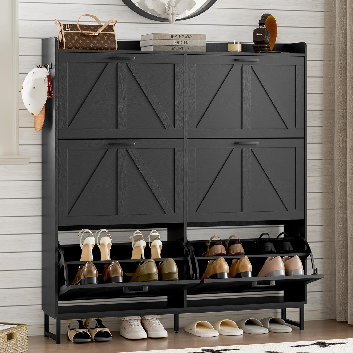 Shoe Cabinet with 6 Flip Drawers for Stylish Entryway Storage