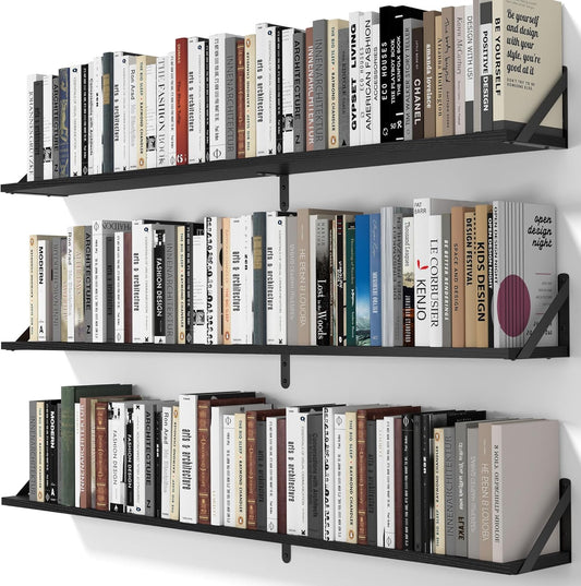 Heimlove 48 Inch Large Wall Bookshelves for Stylish Storage