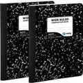Marble Composition Notebook Wide Ruled 2 Pack - Durable School