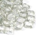 Clear Fire Pit Glass Cube - Tempered Fire Glass Beads for Firepits