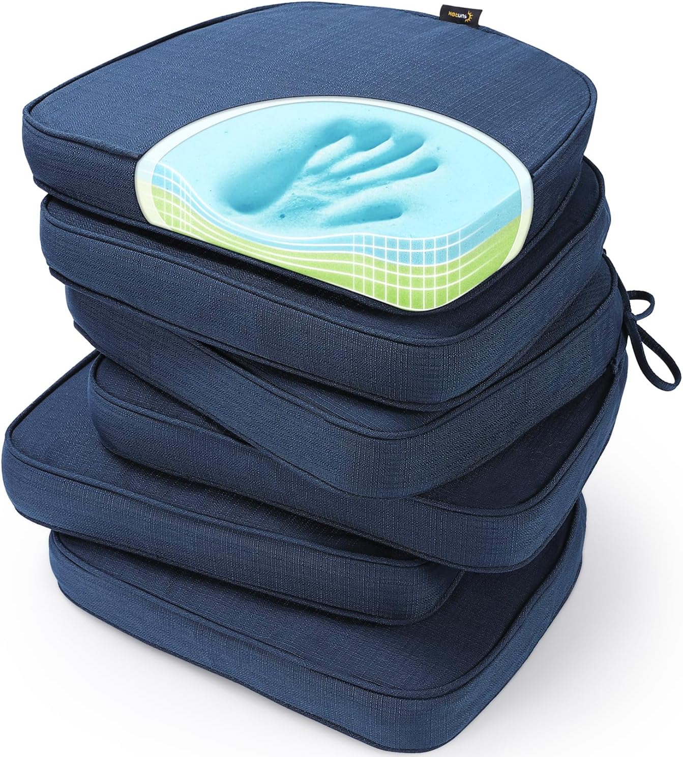 SUNROX Gel Memory Foam Chair Cushions for Indoor and Outdoor Use