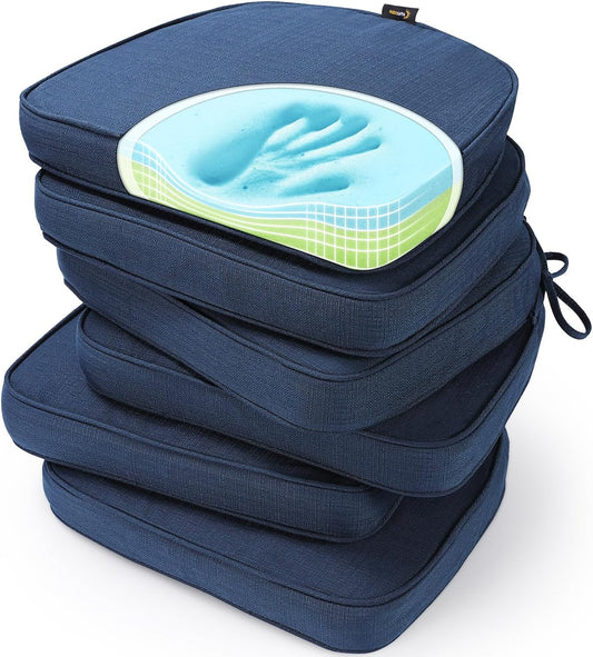 SUNROX Gel Memory Foam Chair Cushions for Indoor and Outdoor Use