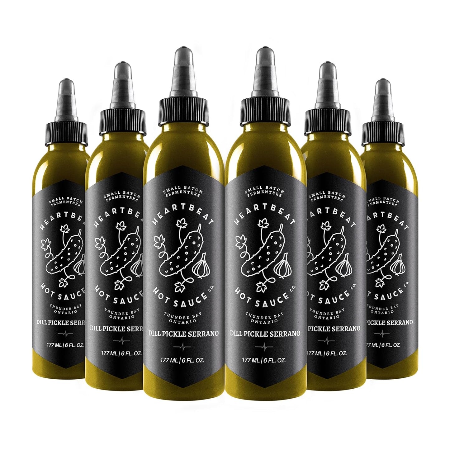 Heartbeat Hot Sauce Co. Dill Pickle 6 oz 6 Pack for Flavor Lovers