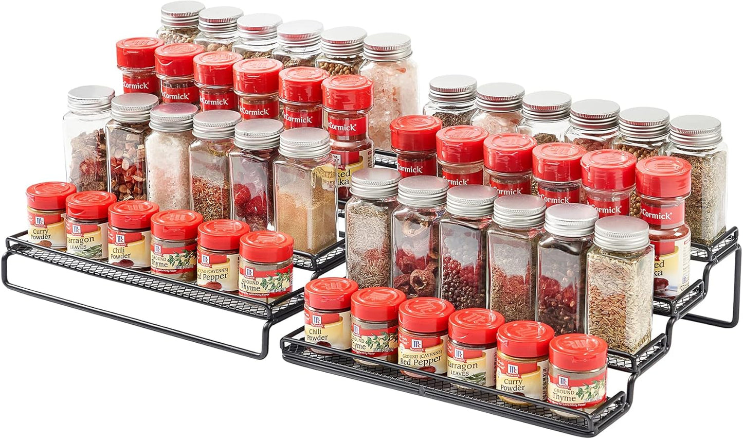 GONGSHI Spice Rack Organizer for Cabinet and Countertop Use