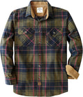 Dubinik Mens Flannel Shirt Long Sleeve Button Down Plaid (Style QNHL)