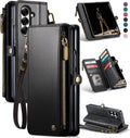Defencase PU Leather Wallet Case for Galaxy Z Fold 7 - Black