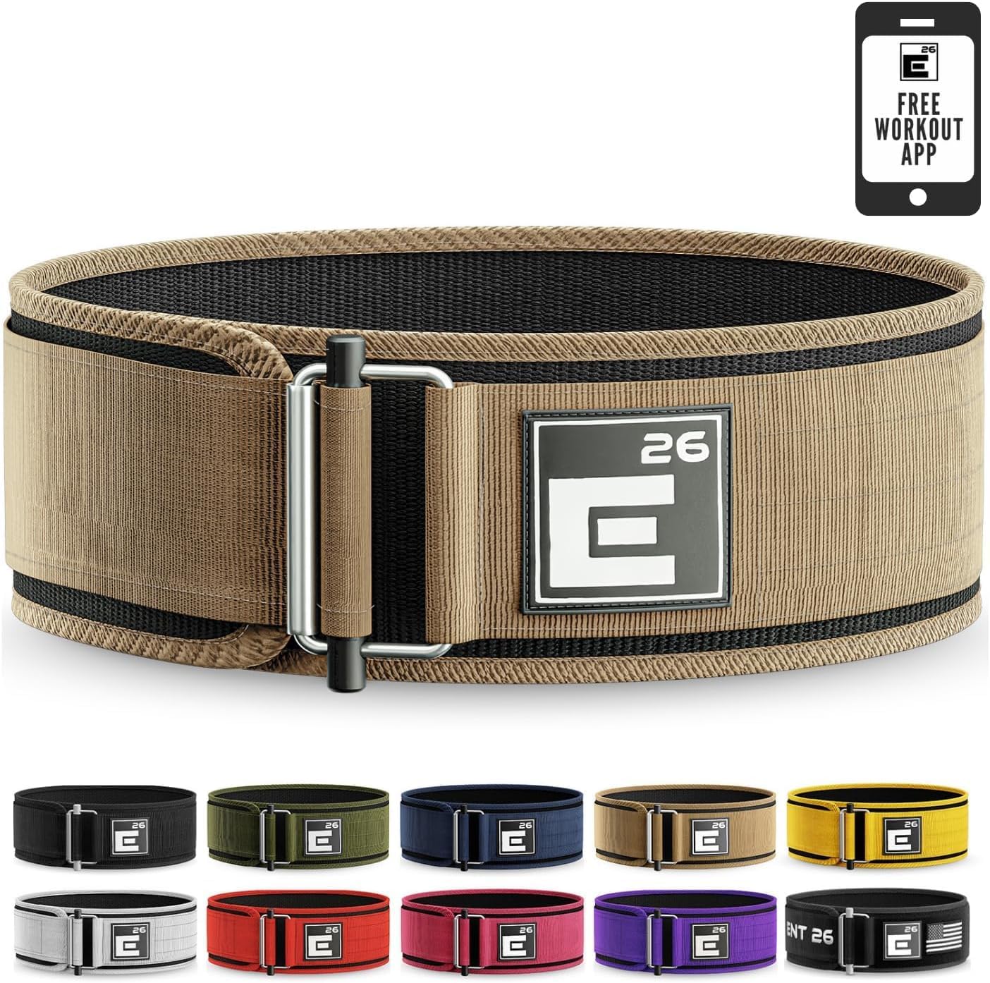 Element 26 Self-Locking Weight Lifting Belt for Serious Athletes