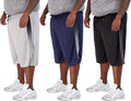 Big & Tall Men's 3-Pack Active Performance Shorts - 3X-5X