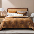 Recyco Luxury Velvet Quilt Set King Size Bedding - Ultra Soft Coverlet