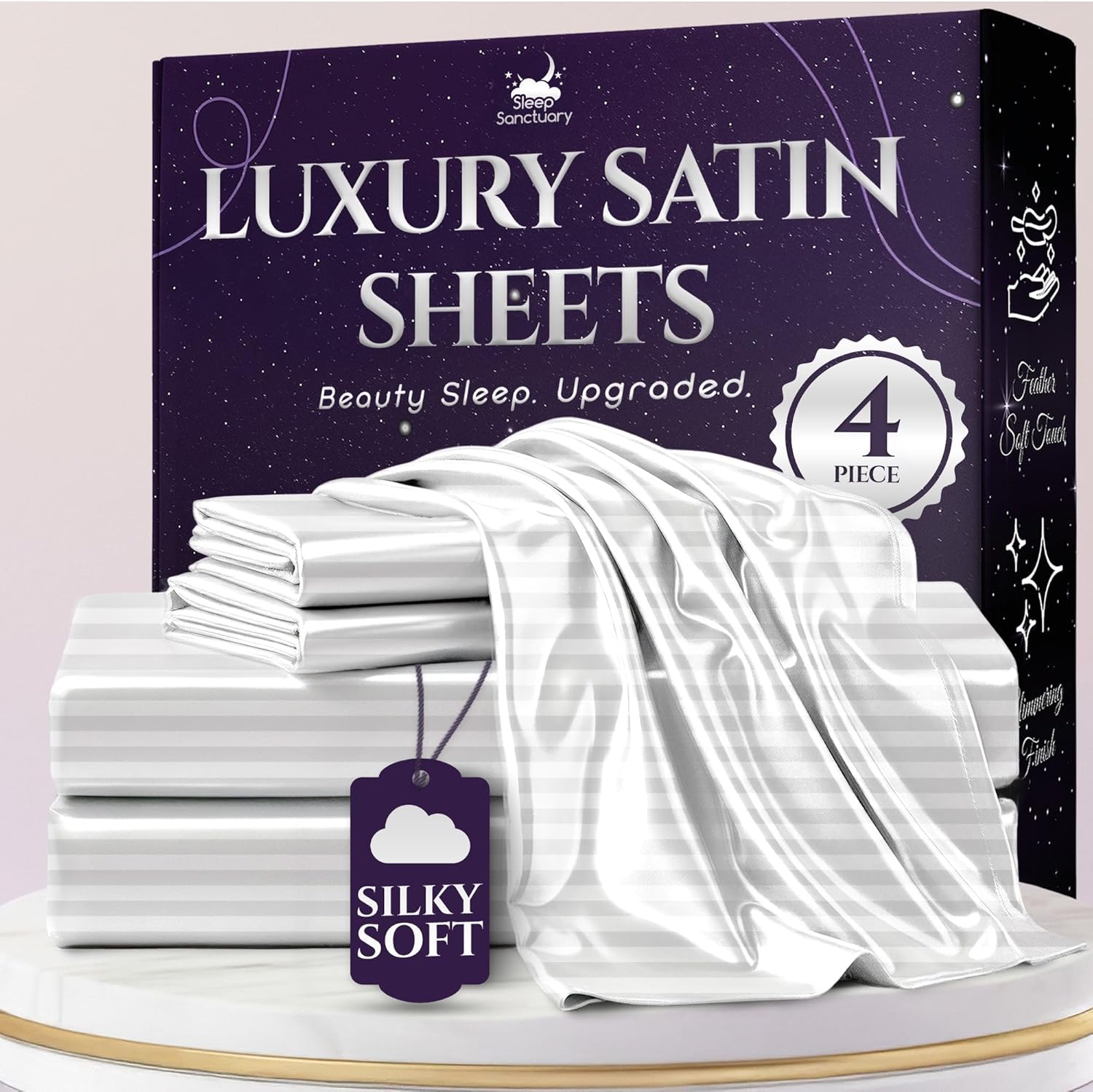Satin Sheets Queen Size Set for Luxurious Sleep Experience