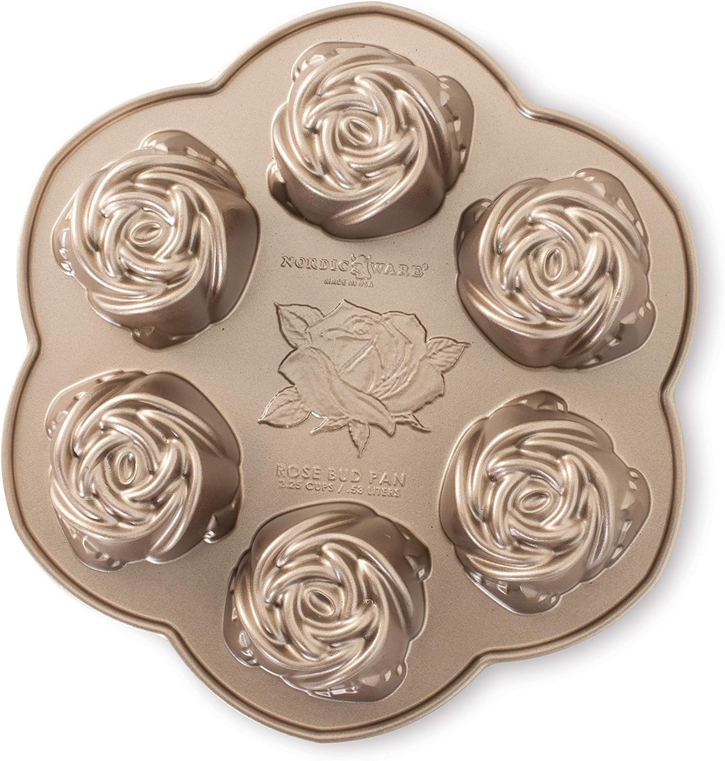 Nordic Ware Rosebud Cakelet Pan for Perfectly Shaped Treats