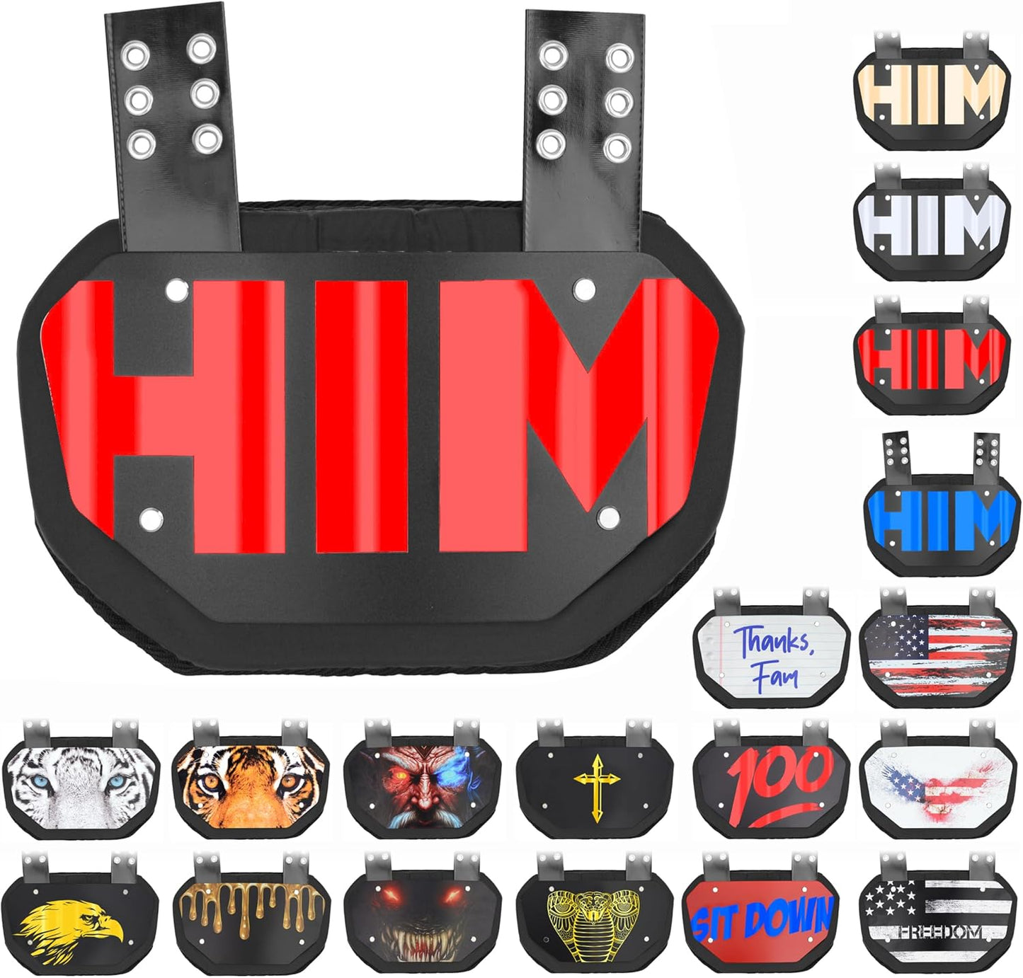 Sports Unlimited Football Backplate - Universal Fit for All Ages