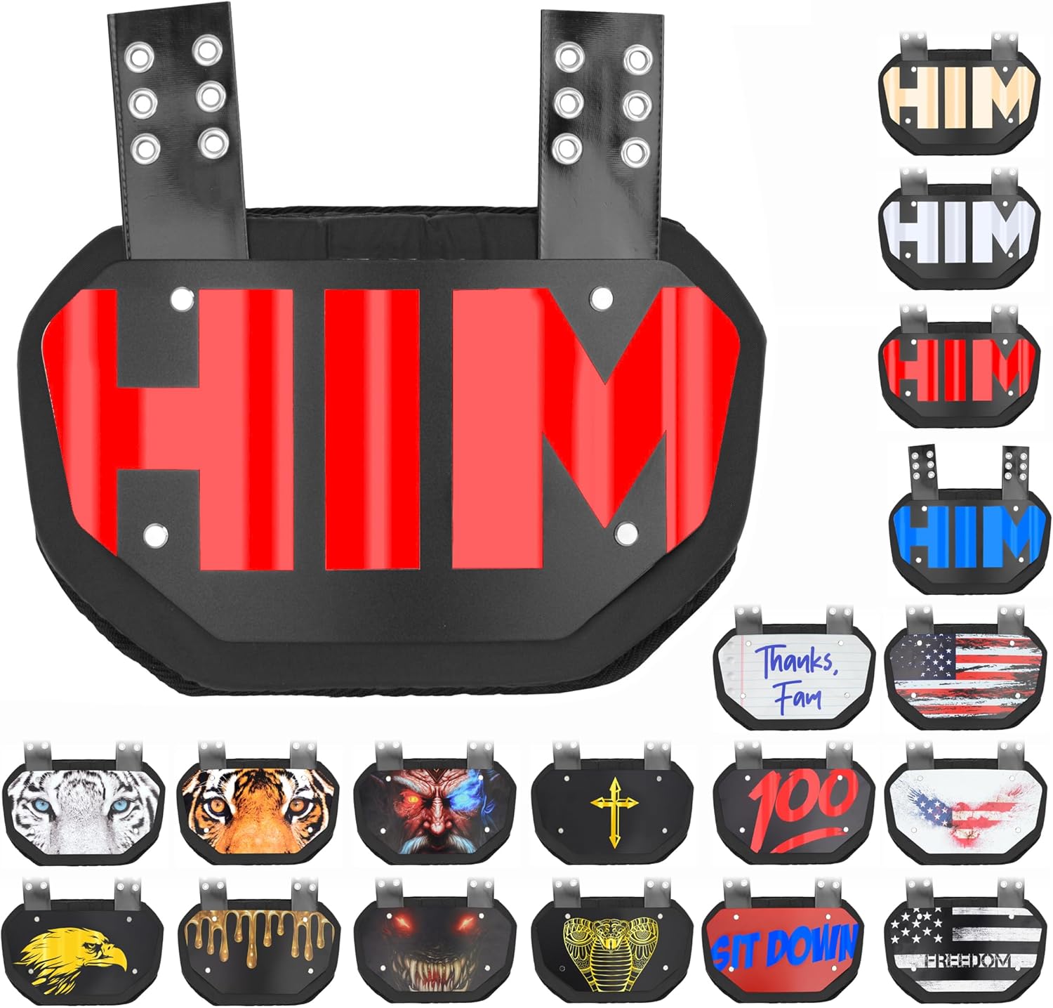 Sports Unlimited Football Backplate - Universal Fit for All Ages