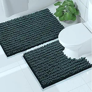 Yimobra Luxury Bathroom Rugs Set - Soft Non-Slip Chenille Mat