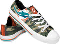 Women's Camo Low Top Canvas Sneakers - Team Logo Fan Shoe