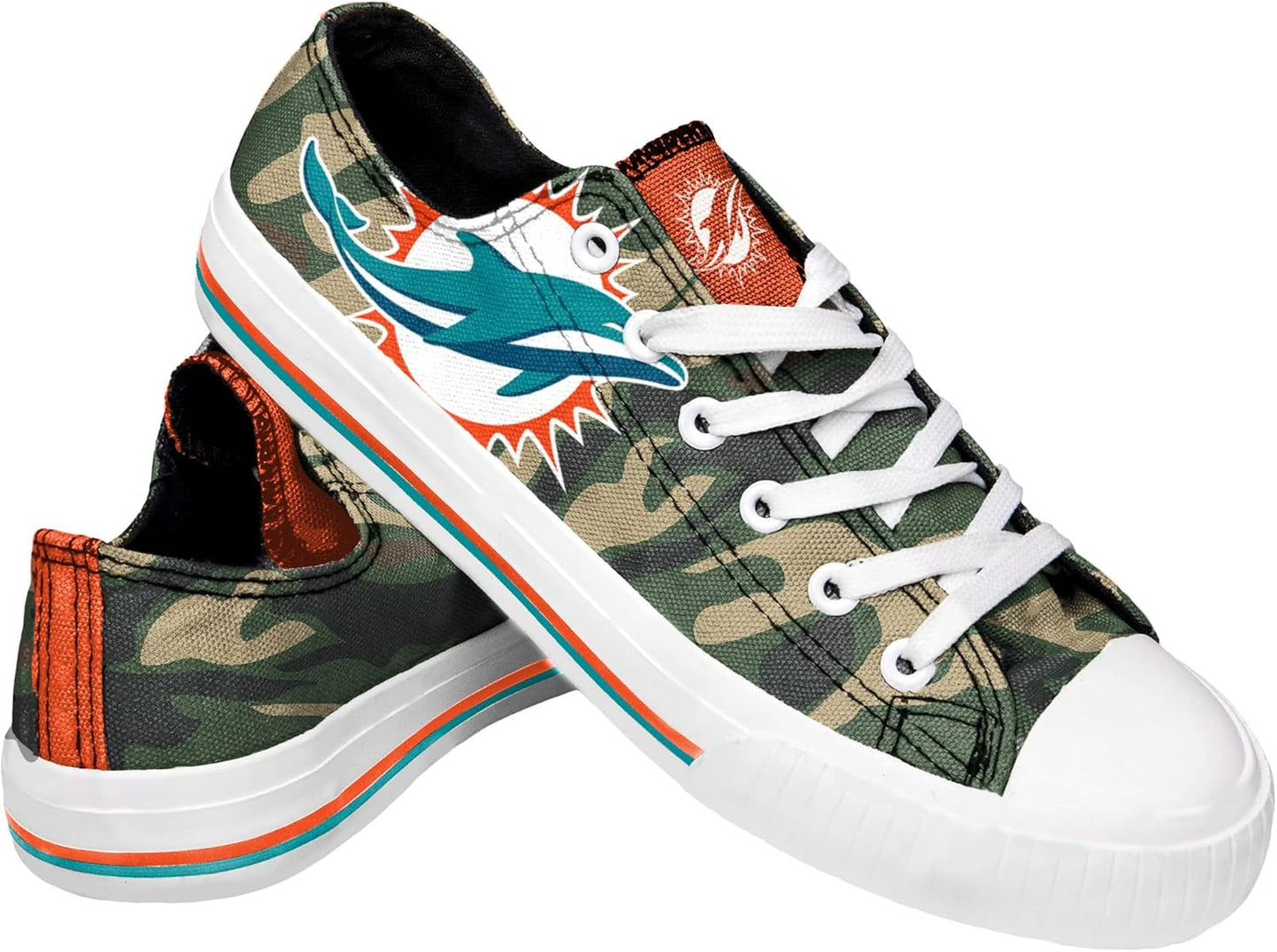 FOCO Women's NFL Camo Low Top Canvas Sneakers for Fans