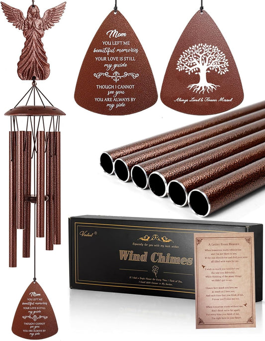 Mom Memorial Wind Chimes for Sympathy Gifts and Remembrance