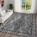 DweIke 8x10 Washable Living Room Area Rug - Soft Low Pile Comfort