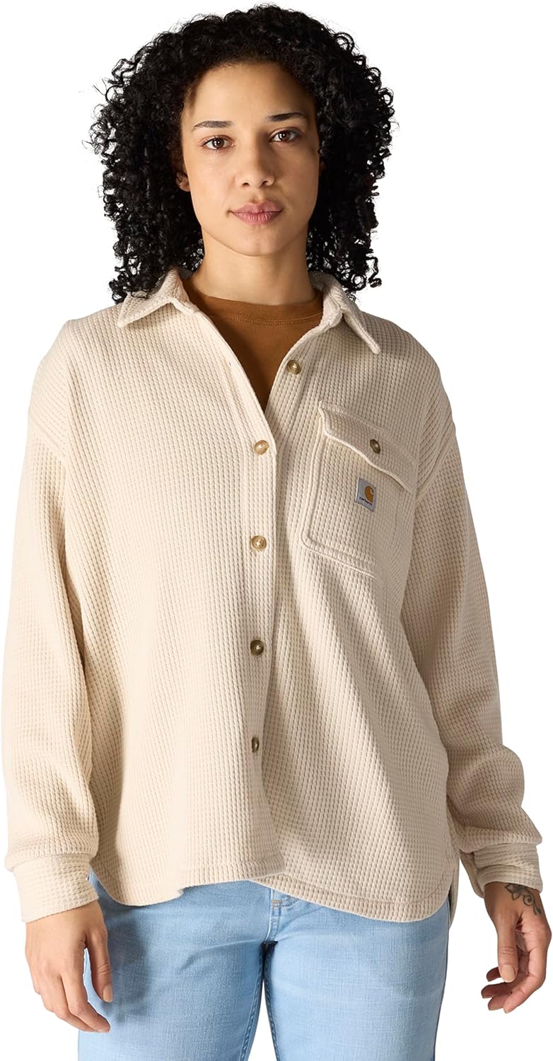 Carhartt Women's Oversized-fit Heavyweight Waffle Knit Shirt Review