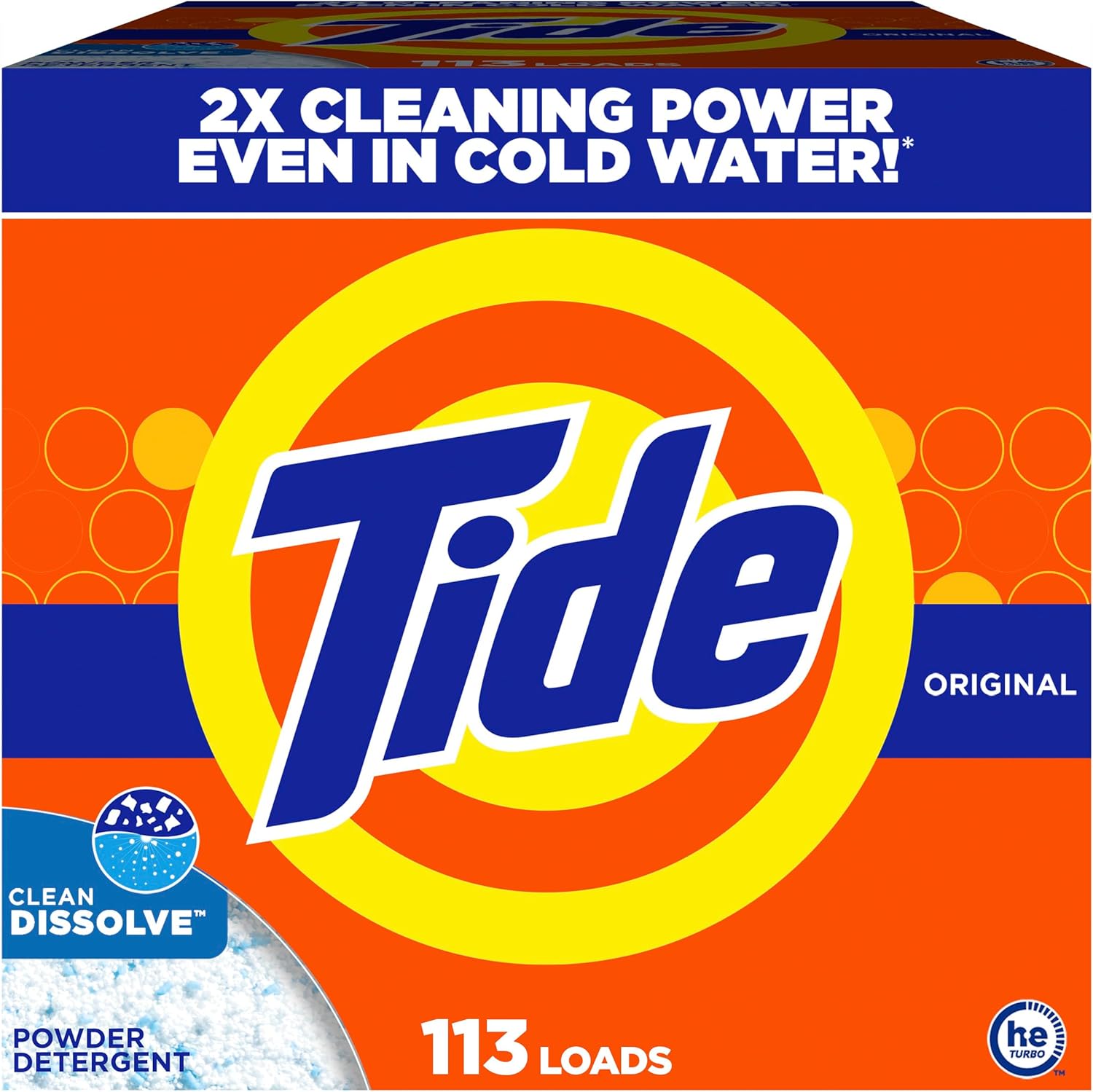 Tide Original Powder Detergent, 143oz - Powerful Cleaning