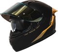 Obsidian Full Face Dual Visor Helmet Matte Black Gold M - DOT Ready
