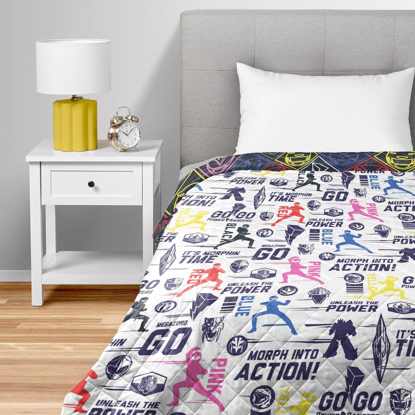 Power Rangers Core Twin Quilted Blanket for Cozy Comfort