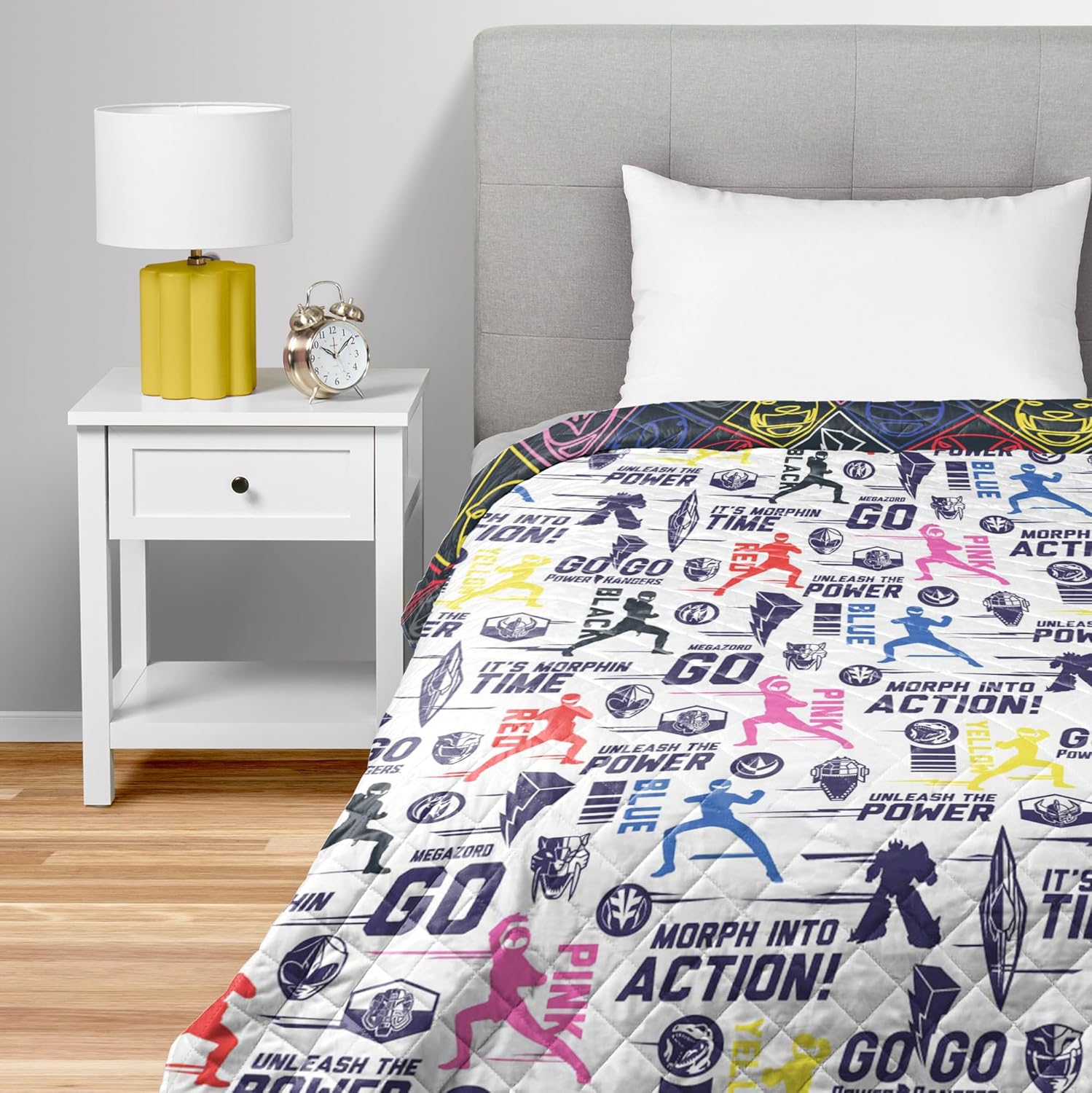 Power Rangers Core Twin Quilted Blanket for Cozy Comfort