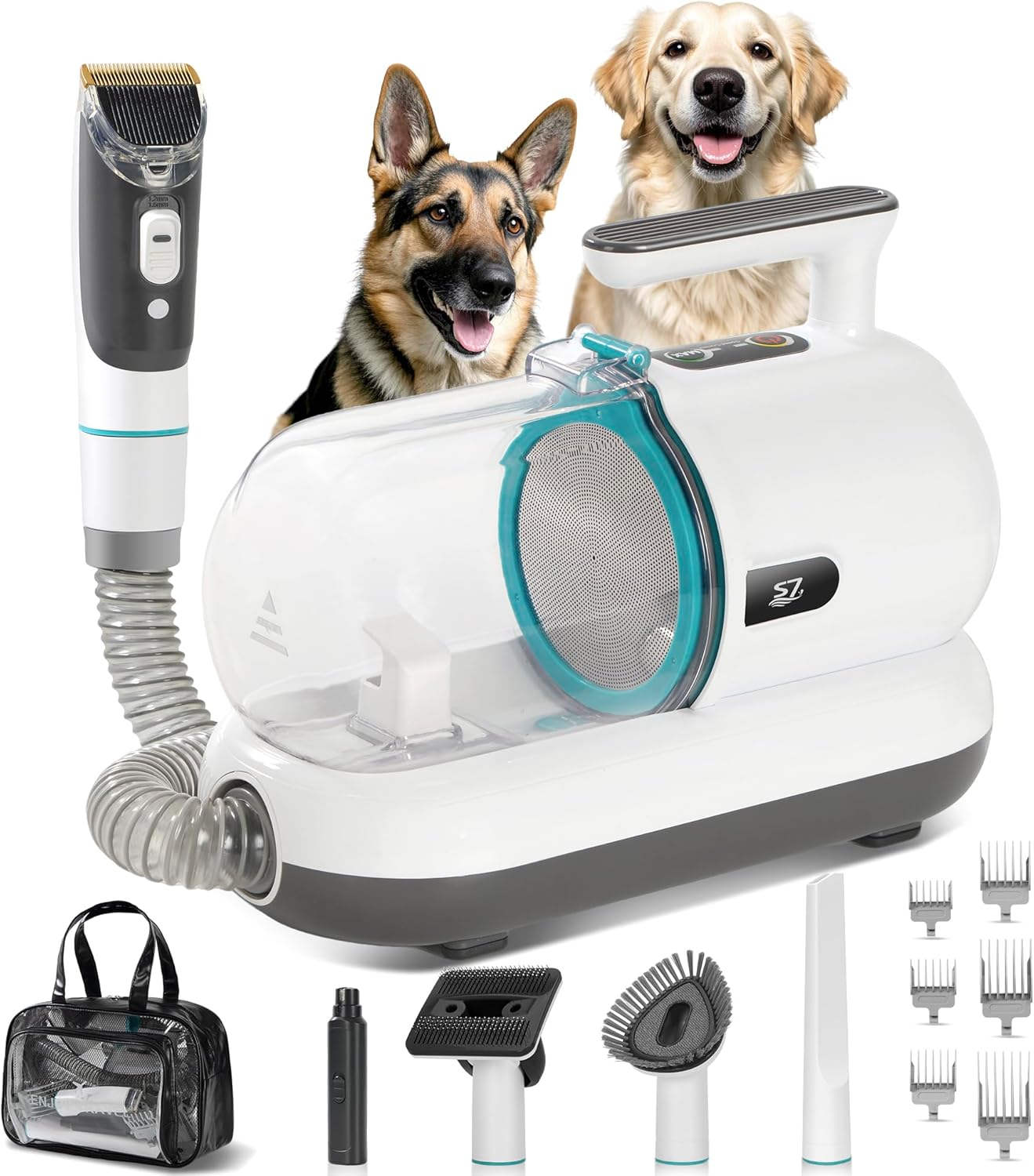 S7 Pet Grooming Kit with Vacuum Suction for Easy Clean-Up
