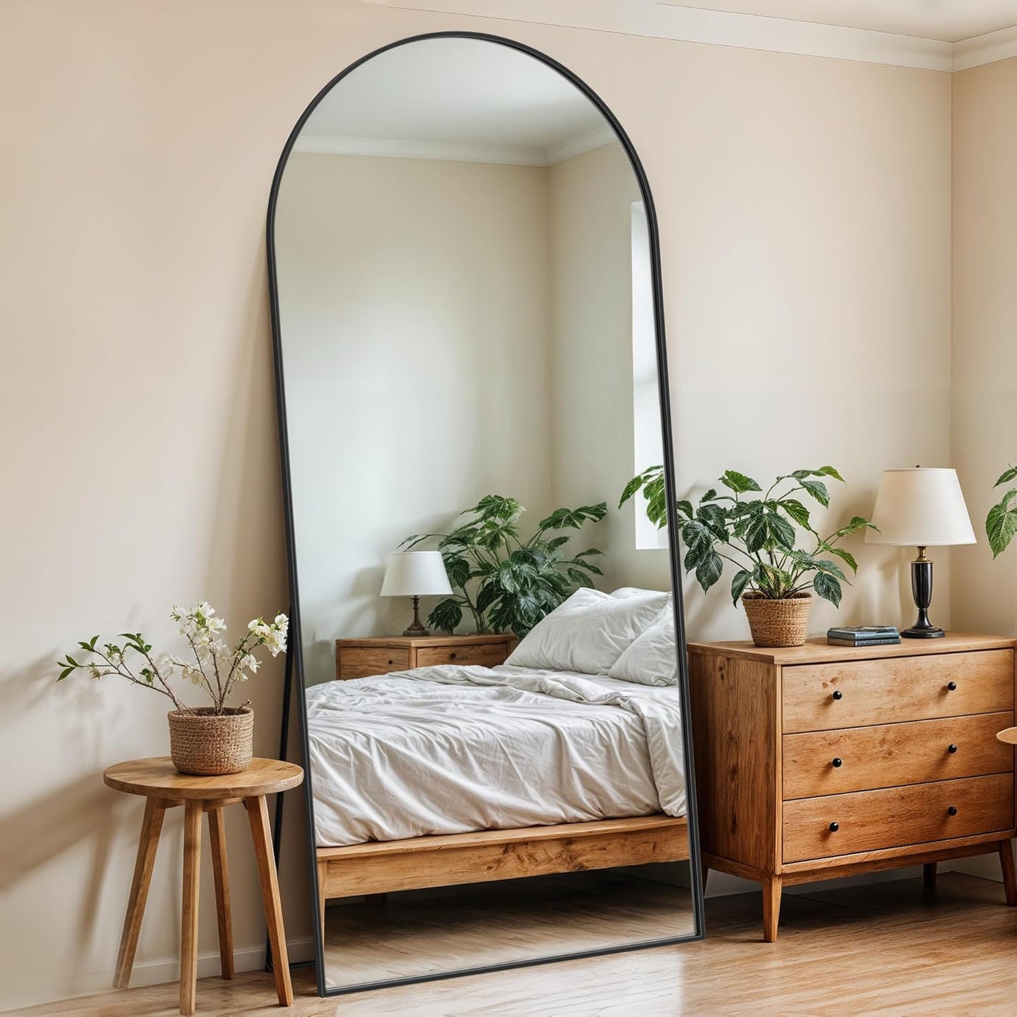 71in x 28in Full Length Mirror - Elegant Arched Design Floor Mirror