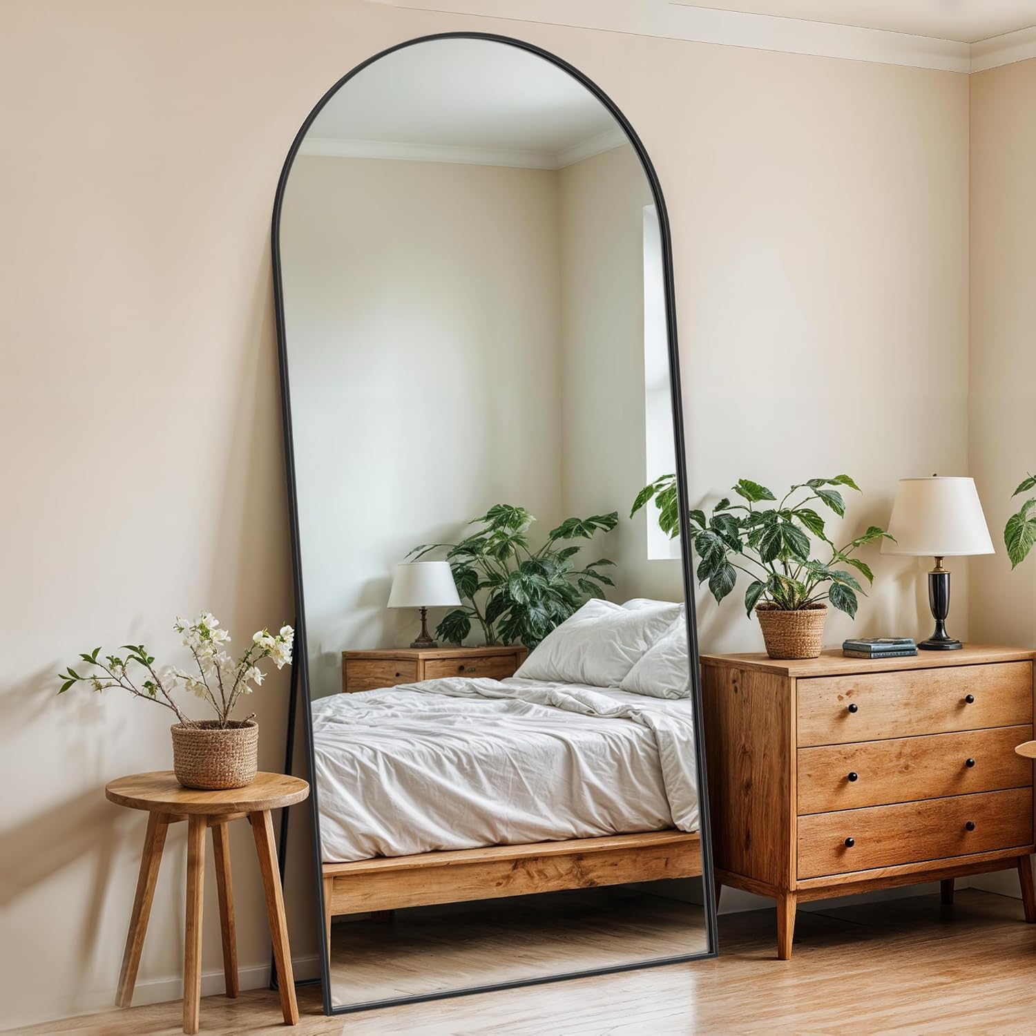 71in x 28in Full Length Mirror - Elegant Arched Design Floor Mirror