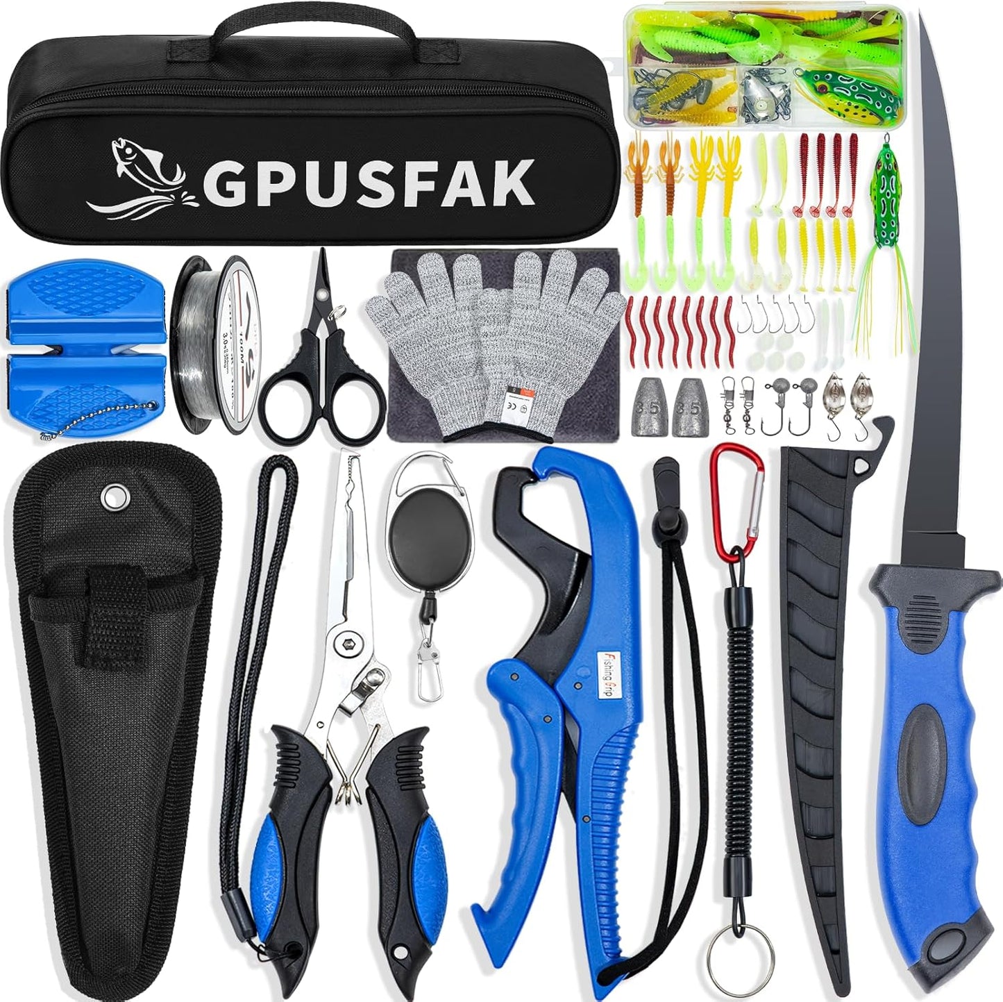 Ultimate 50-Piece Fishing Kit with Tools