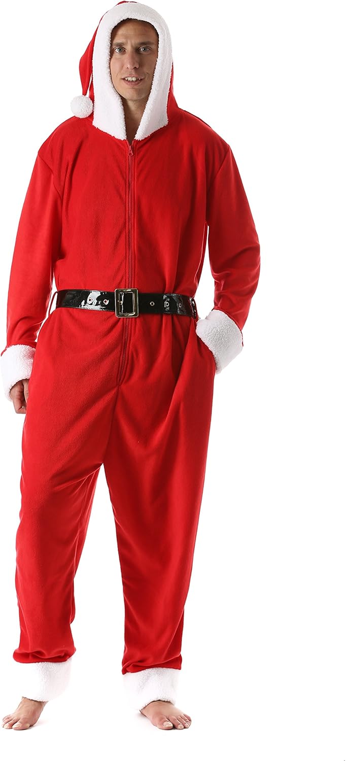 Festive Microfleece Mens Onesie for Holiday Cheer and Comfort