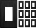 LIDER Brushed Finish Decorator Switch Cover - 10 Pack of Wall Plates
