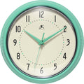 Retro 9 in Silent Sweep Wall Clock - Mid Century Mint