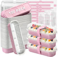 Ruckae Mini Loaf Cake Pans with Lids for Baking and Parties