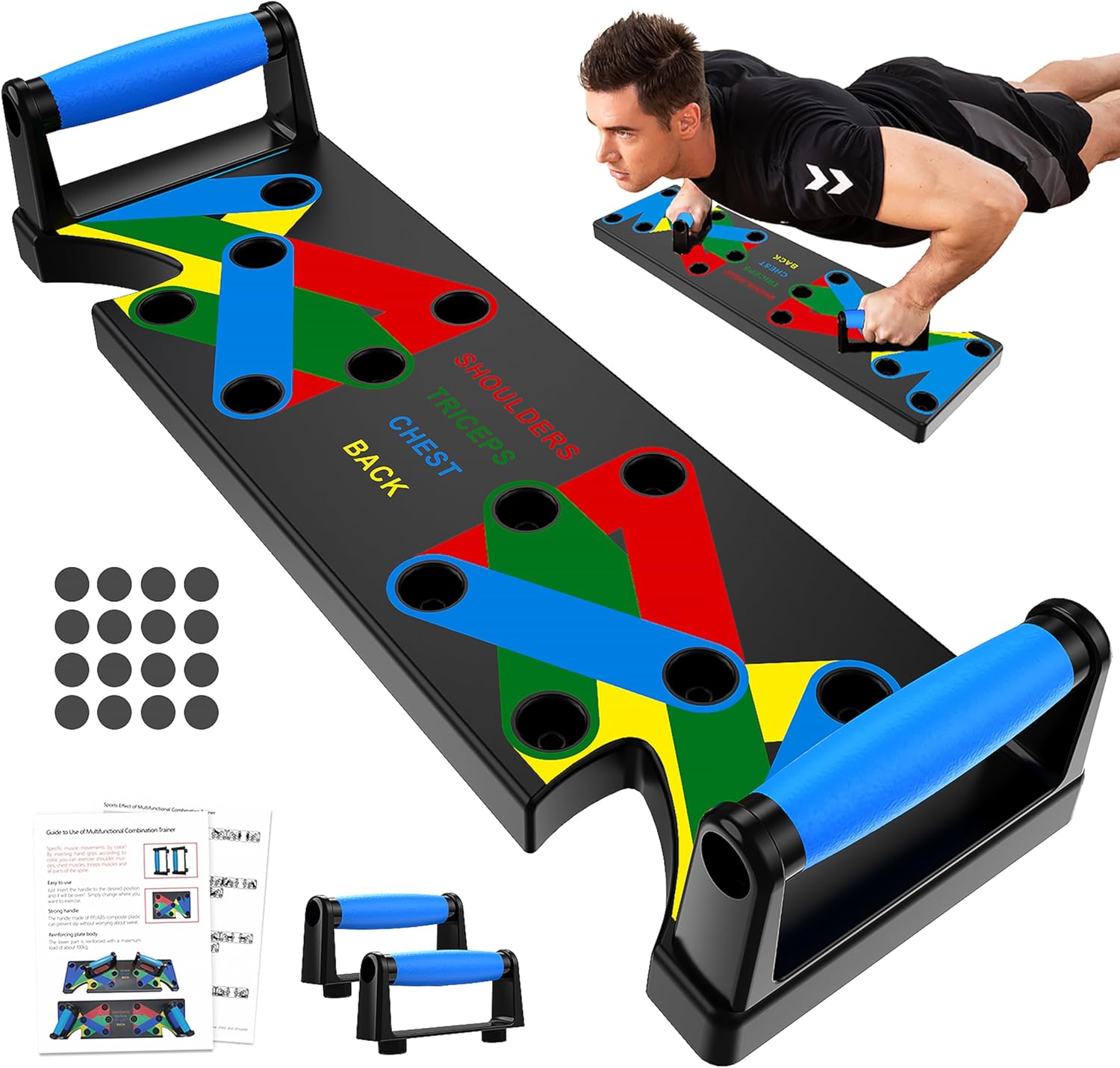 Solid Push Up Board for Home Workout - Multi-Functional Fitness System