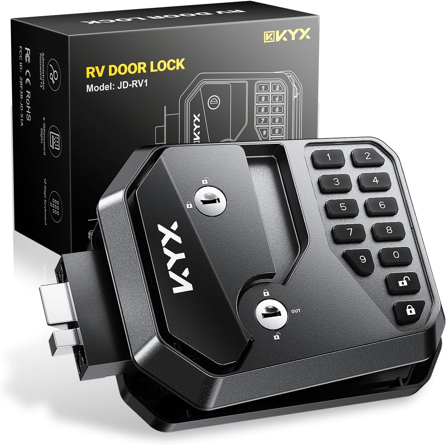 KYX RV Door Lock Replacement with Keyless Entry and Remote