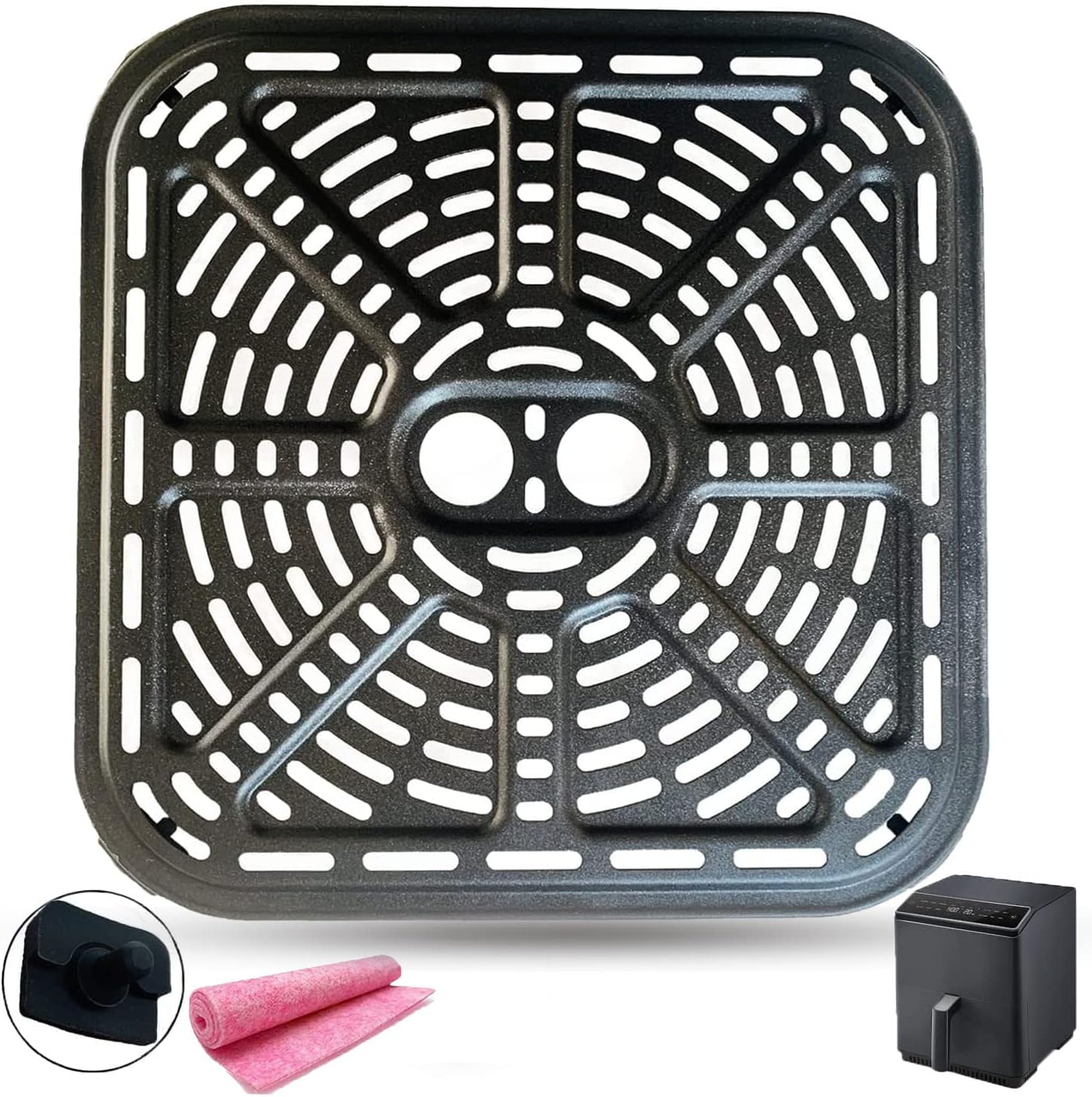 Heats Evenly: HEISENLIN Air Fryer Grill Plate