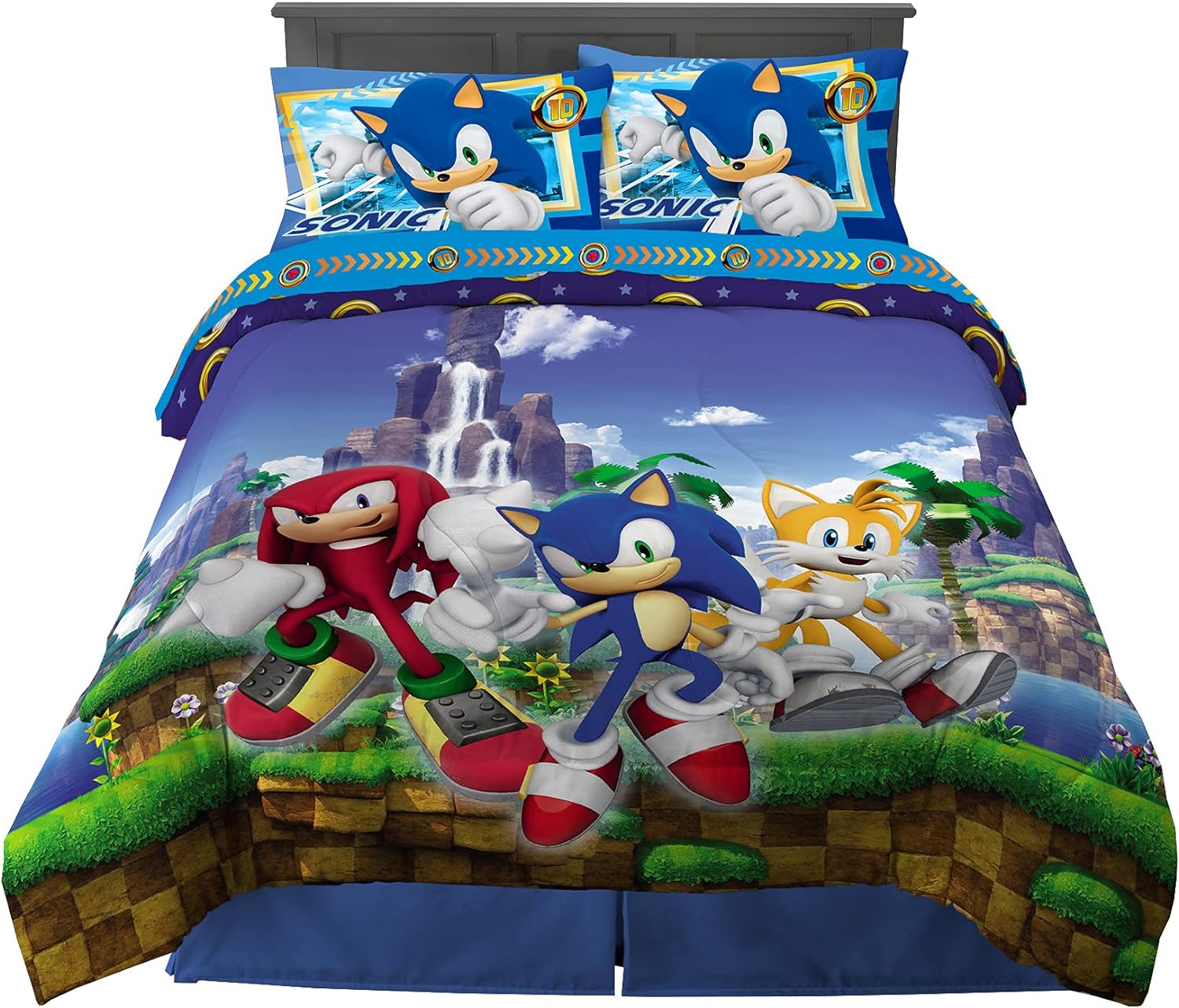 Sonic The Hedgehog Kids Bedding Set - Super Soft Comforter