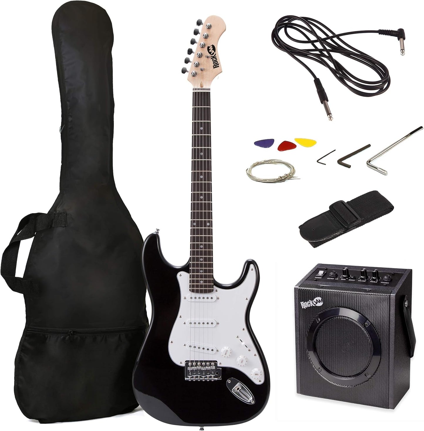 RockJam Electric Guitar Kit with 10-Watt Amp and Accessories