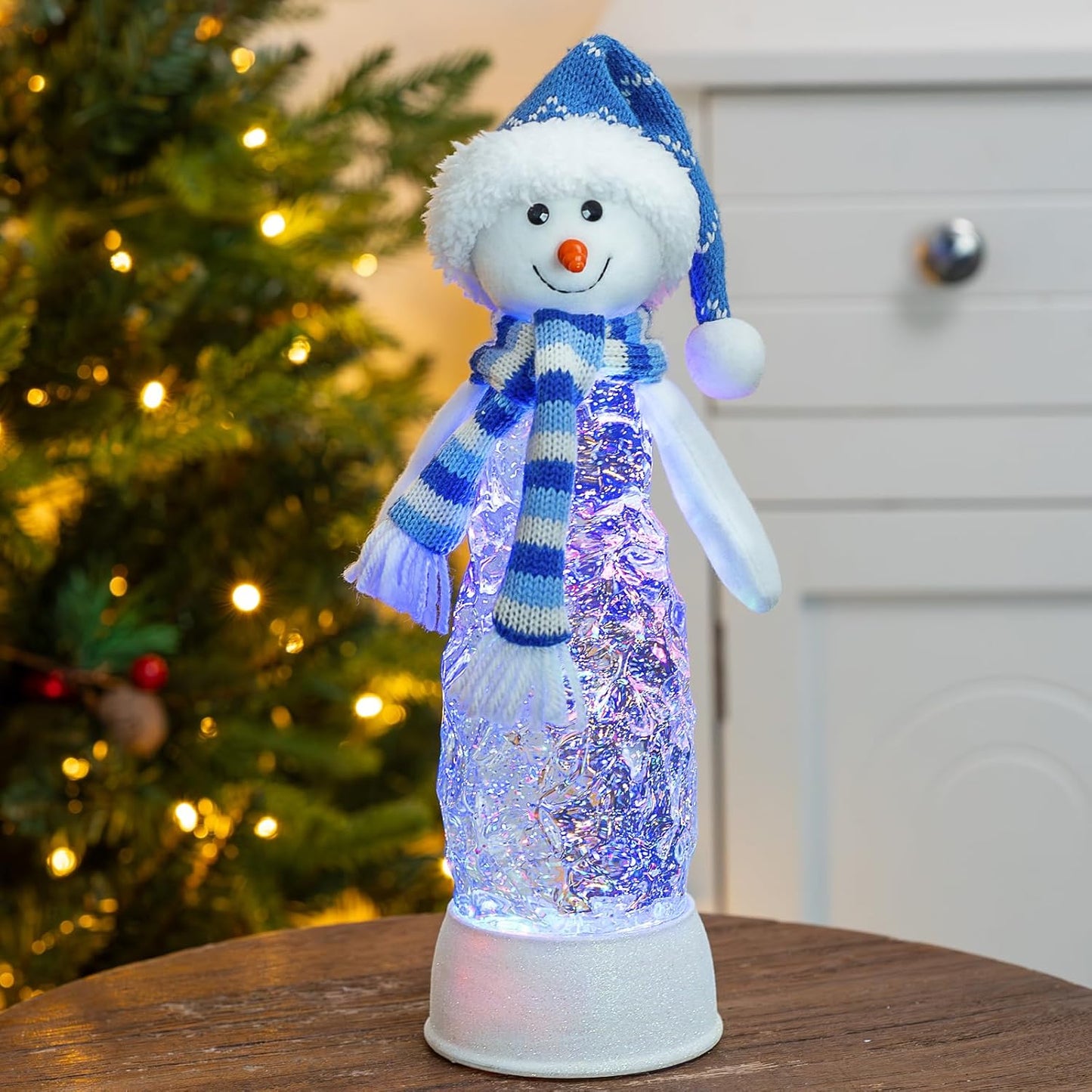 Christmas Snow Globe Lantern with Music and 6H Timer Feature