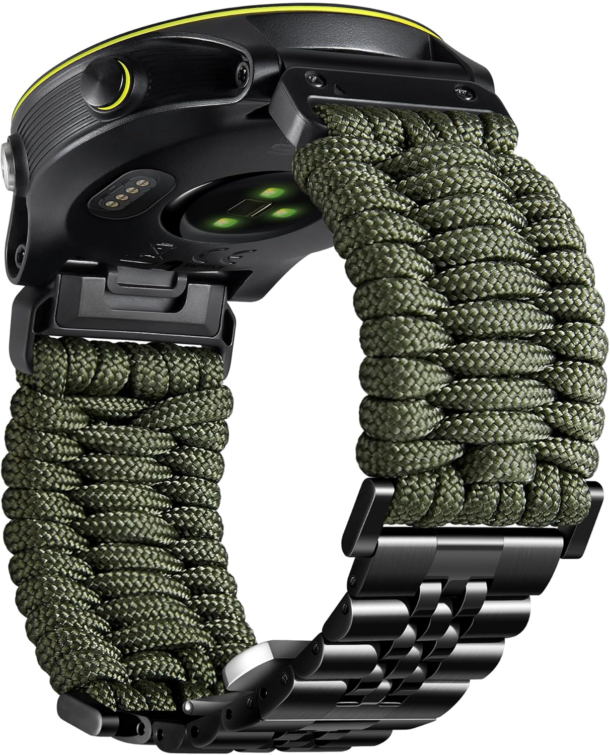 BINLUN 22mm 26mm Braided Paracord Watch Band for Garmin Watches