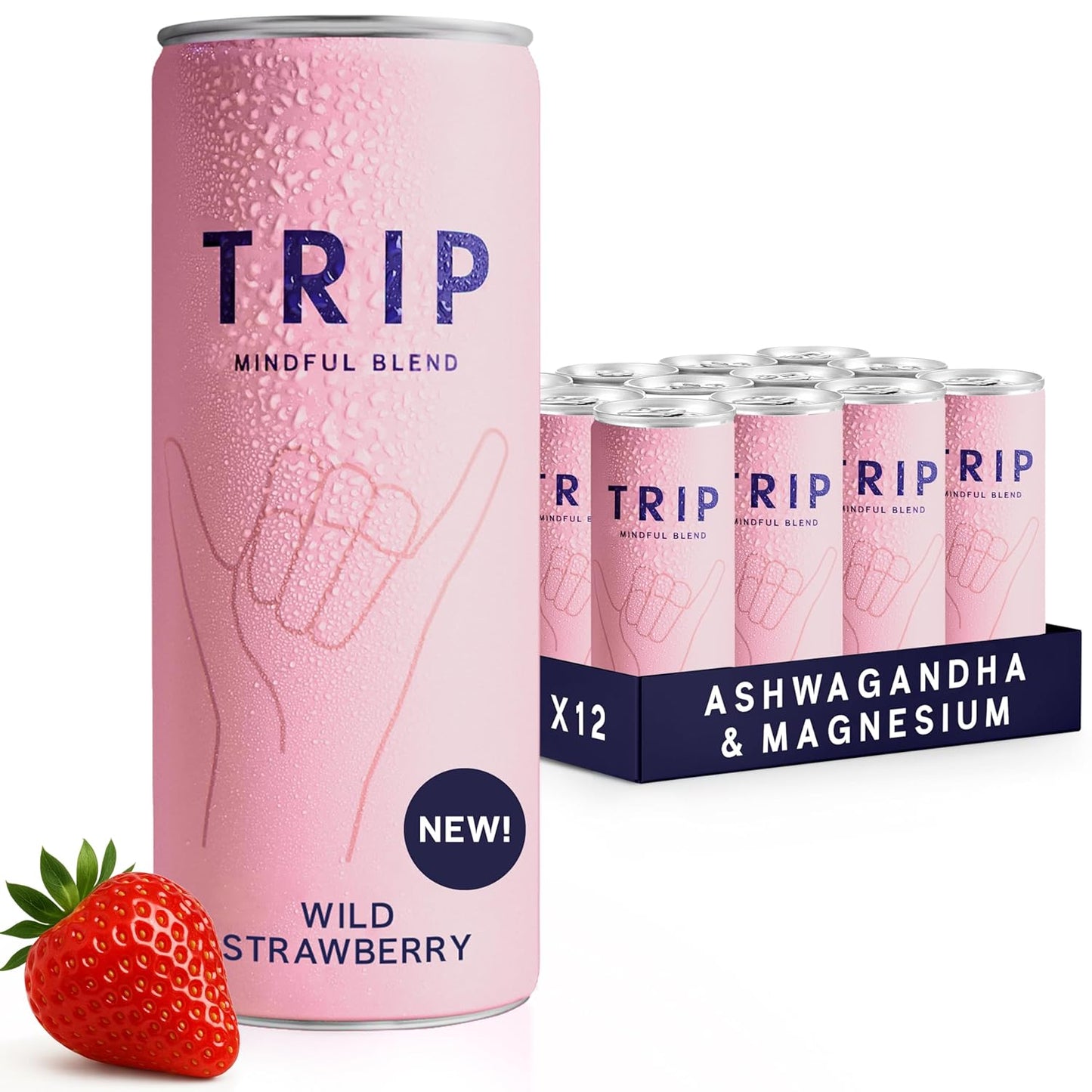 Trip Mindful Blend Lightly Sparkling Adaptogen Drink 12 Oz