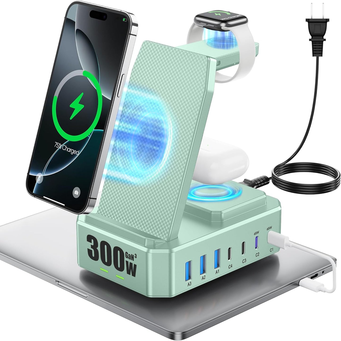 300W Charging Station for Multiple Devices - Zutspzss 10 in 1