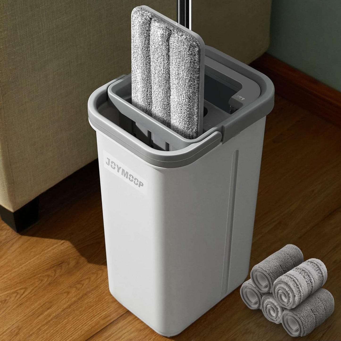 JOYMOOP Mop and Bucket Set for Effortless Floor Cleaning