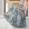 Ultra Soft Faux Rabbit Fur Throw Blanket - Cozy Plush Tie-Dyed Gray
