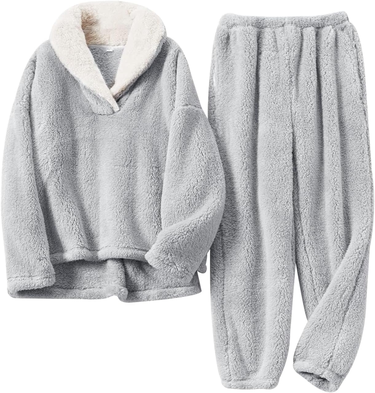 Gihuo Women's Fluffy Pajamas Set for Cozy Winter Nights