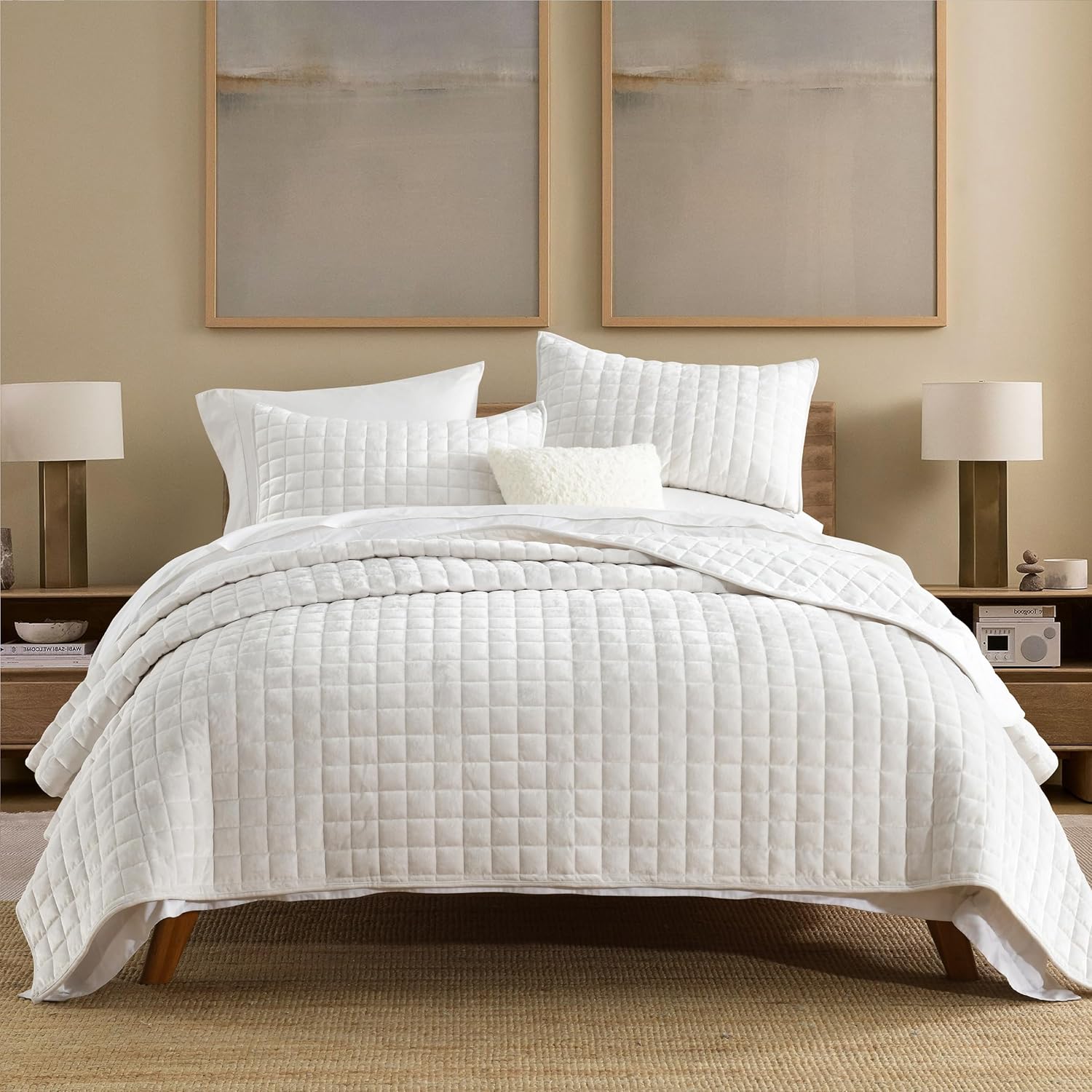 Secgo King Comforter Set - Velvet Quilts for Cozy Sleep